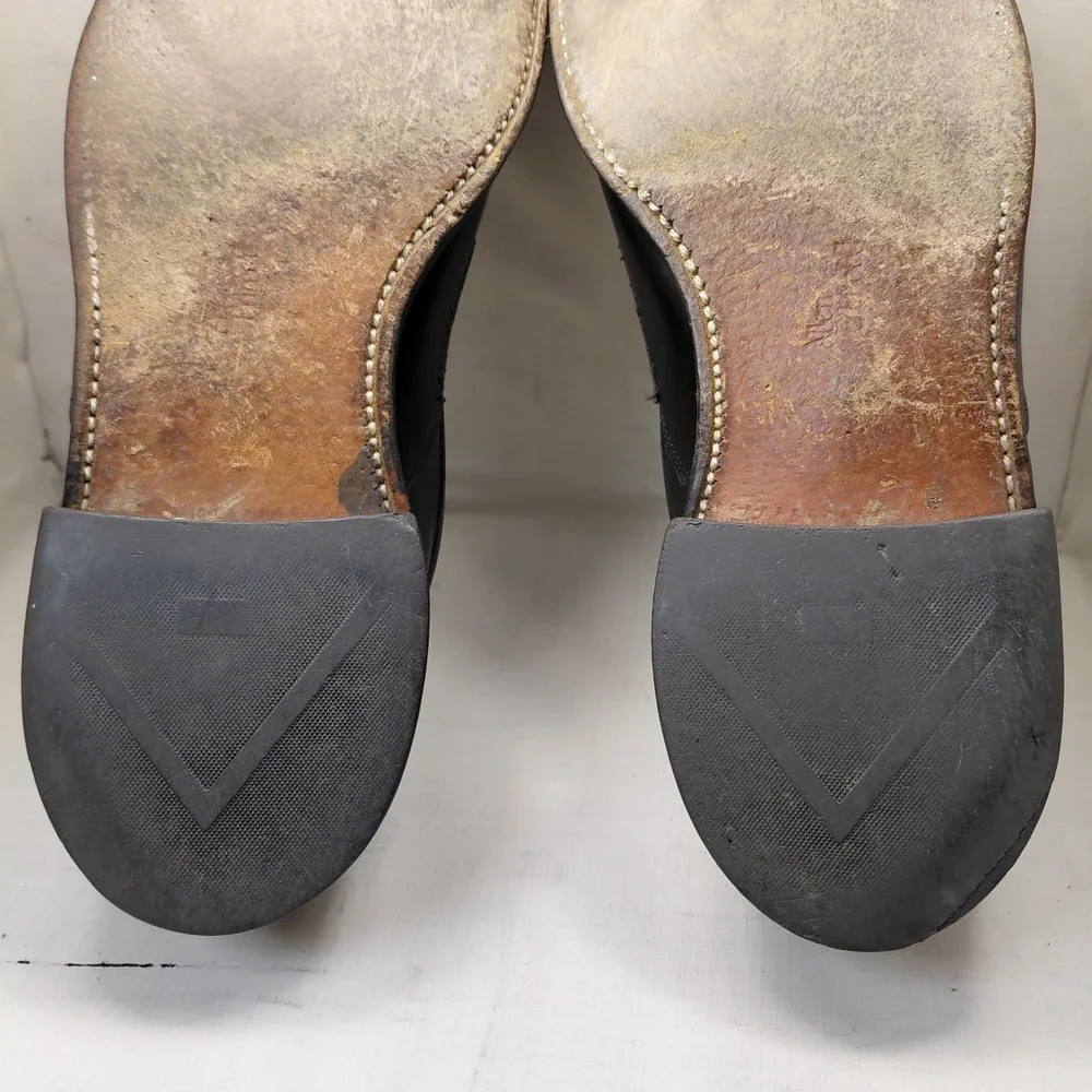 Allen Edmonds Chambray Mens‎ 11 B Black Leather Tassel Wingtip Loafers 6204